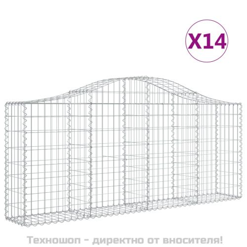 Габионни кошници арка 14 бр 200x30x80/100 см поцинковано желязо