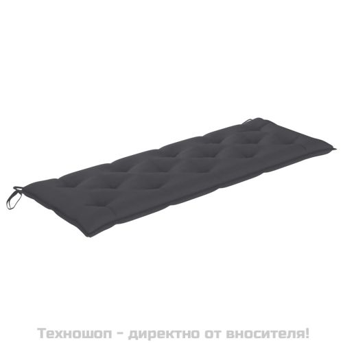 Пейка Батавия с антрацитна възглавница, 150 см, тик масив