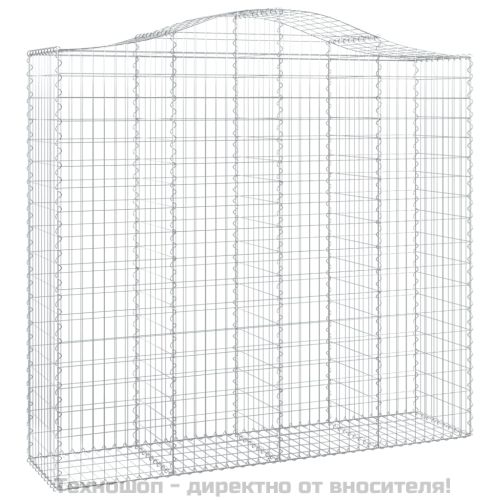 Дъговидна габионна кошница 200x50x180/200 см поцинковано желязо