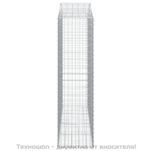 Дъговидна габионна кошница 200x50x180/200 см поцинковано желязо