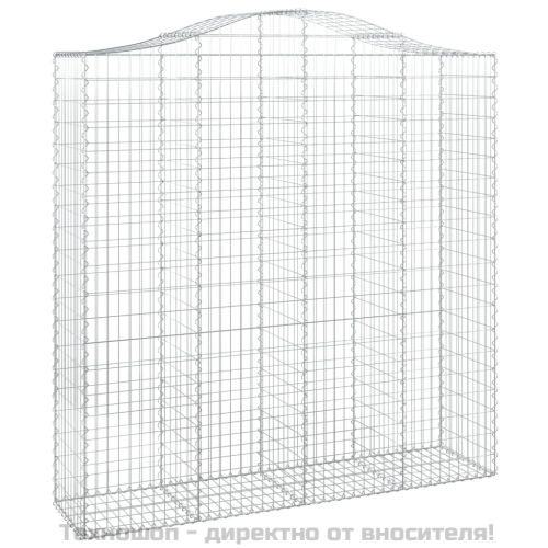 Дъговидна габионна кошница 200x50x200/220 см поцинковано желязо