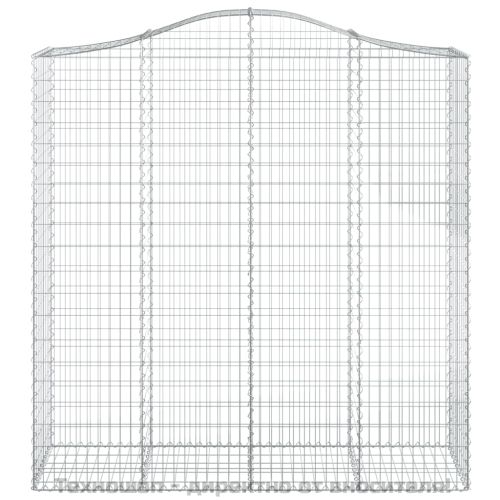 Дъговидна габионна кошница 200x50x200/220 см поцинковано желязо