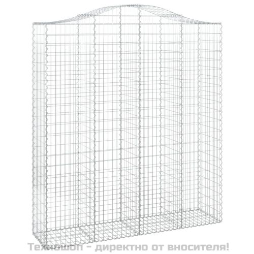 Дъговидна габионна кошница 200x50x220/240 см поцинковано желязо