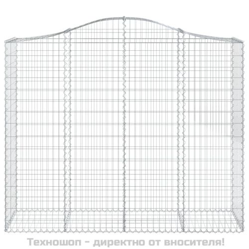 Дъговидна габионна кошница 200x50x160/180 см поцинковано желязо