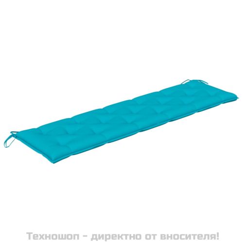 Възглавница за градинска пейка тюркоаз 180x50x7 см оксфорд плат