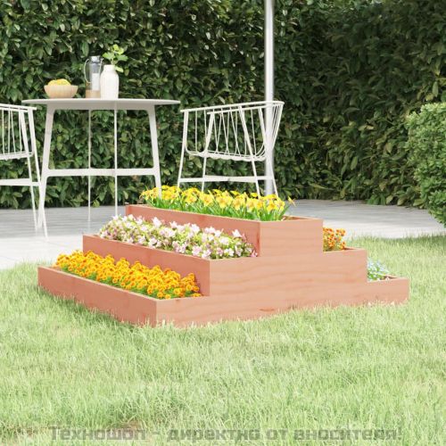 Плантер, 80x80x27 см, масивна дугласка дървесина