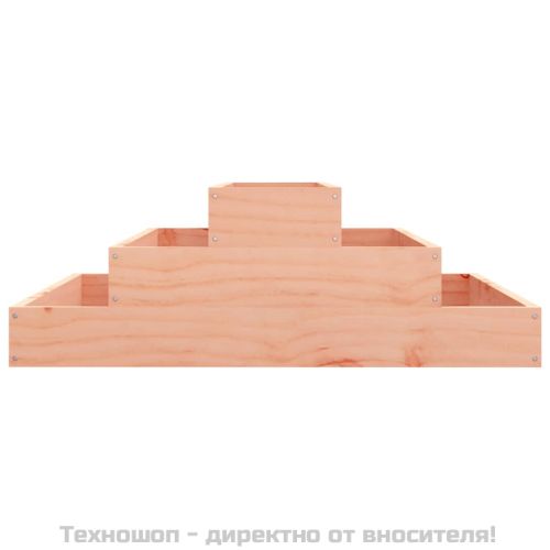 Плантер, 80x80x27 см, масивна дугласка дървесина