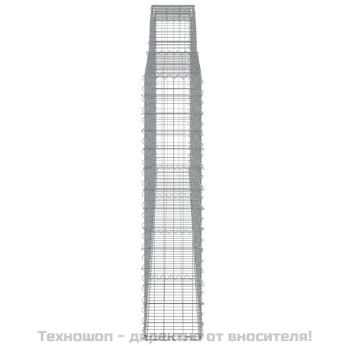 Дъговидна габионна кошница 400x30x140/160 см поцинковано желязо