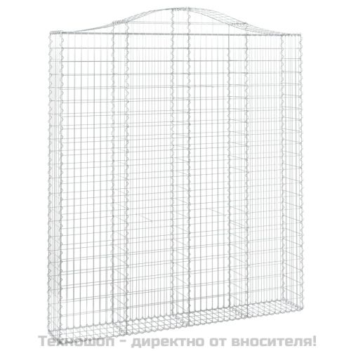 Дъговидна габионна кошница 200x30x220/240 см поцинковано желязо