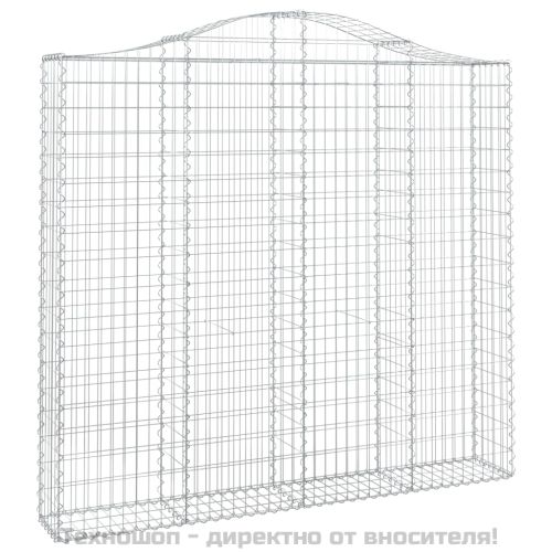 Дъговидна габионна кошница 200x30x180/200 см поцинковано желязо