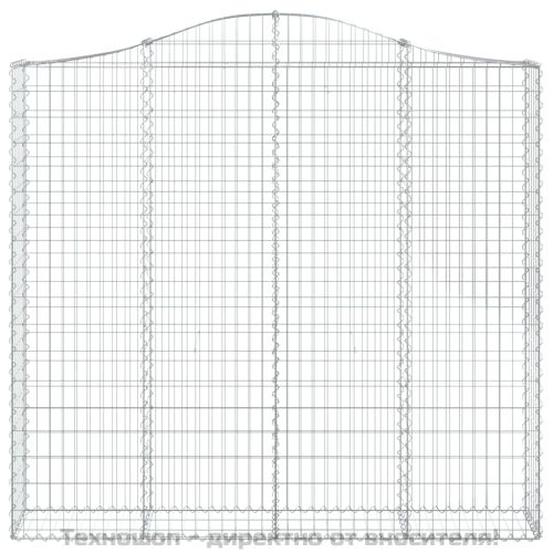 Дъговидна габионна кошница 200x30x180/200 см поцинковано желязо