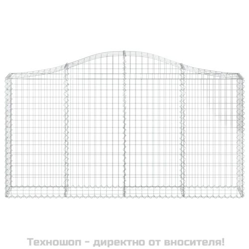 Дъговидна габионна кошница 200x30x100/120 см поцинковано желязо