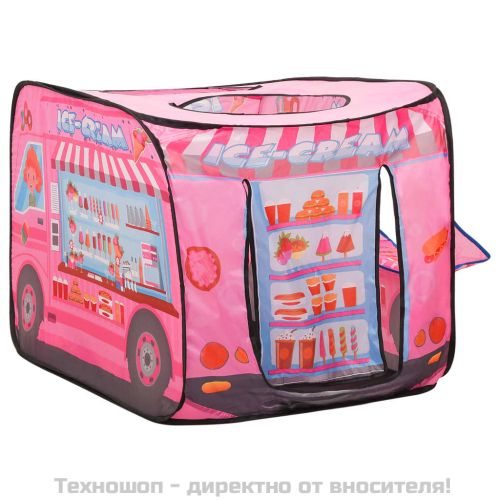 Детска палатка за игра с 250 топки розово 70x112x70 см