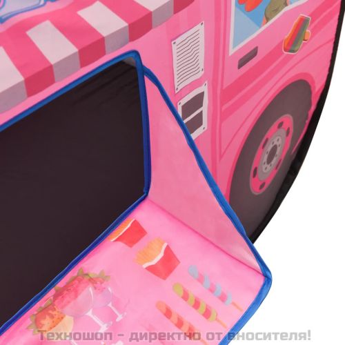 Детска палатка за игра с 250 топки розово 70x112x70 см