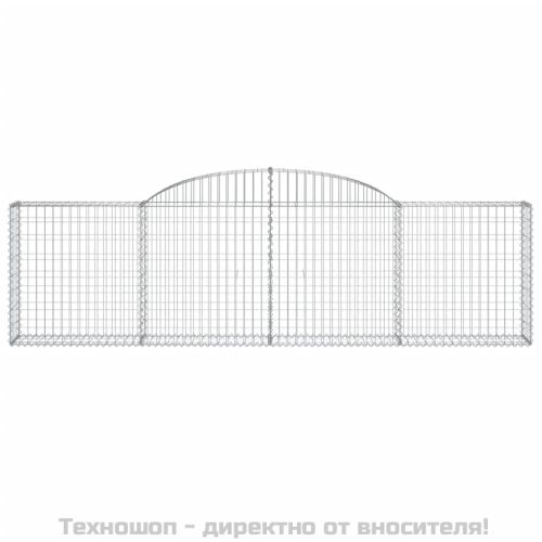Дъговидна габионна кошница 300x30x80/100 см поцинковано желязо