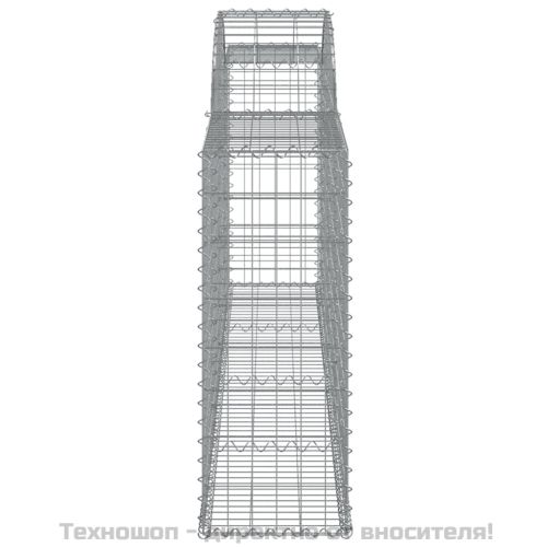 Дъговидна габионна кошница 300x30x80/100 см поцинковано желязо