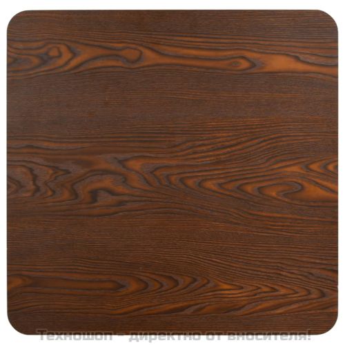 Бистро маса, тъмнокафява, 60x60 см, МДФ