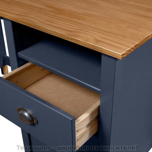 Бюро Hill сиво 150x50x74 см борово дърво масив