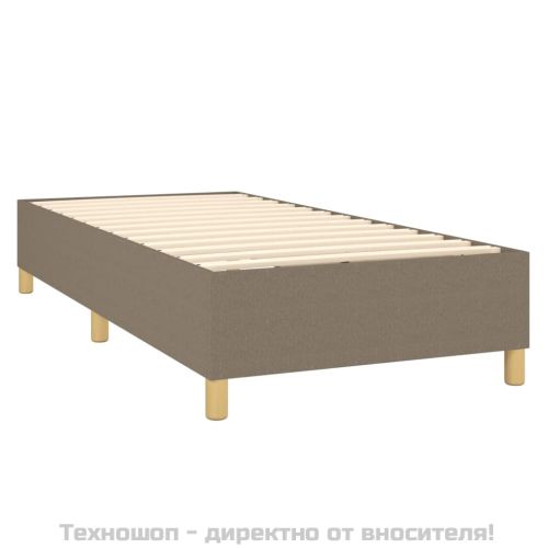 Рамка за легло с пружини, таупе, 90x190 см, плат