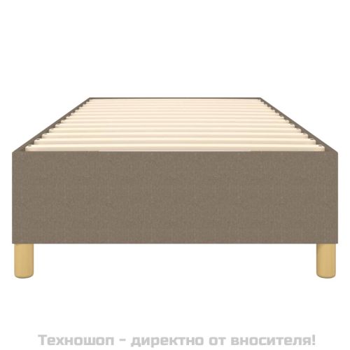 Рамка за легло с пружини, таупе, 90x190 см, плат