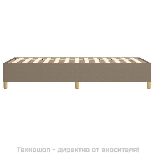 Рамка за легло с пружини, таупе, 90x190 см, плат