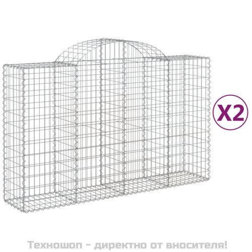 Габионни кошници арка 2 бр 200x50x120/140см поцинковано желязо