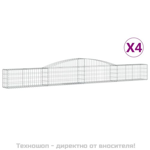 Габионни кошници арка 4 бр 400x30x40/60 см поцинковано желязо