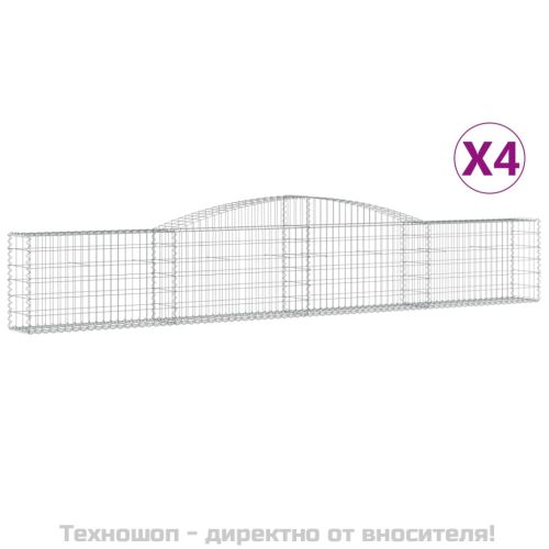 Габионни кошници арка 4 бр 400x30x60/80 см поцинковано желязо