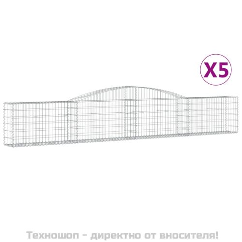 Габионни кошници арка 5 бр 400x30x60/80 см поцинковано желязо