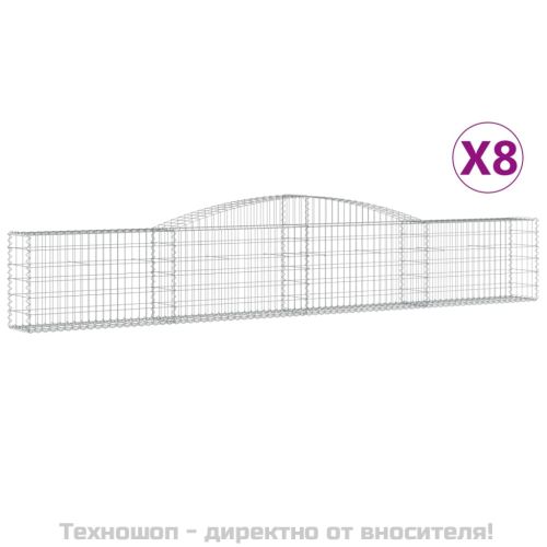 Габионни кошници арка 8 бр 400x30x60/80 см поцинковано желязо
