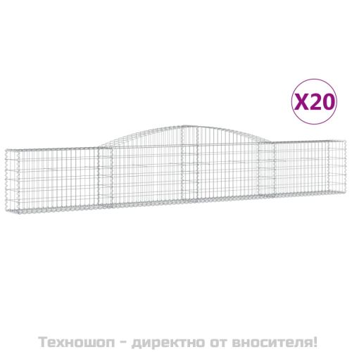 Габионни кошници арка 20 бр 400x30x60/80 см поцинковано желязо