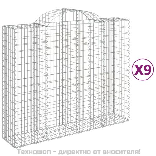 Габионни кошници арка 9 бр 200x50x160/180 см поцинковано желязо