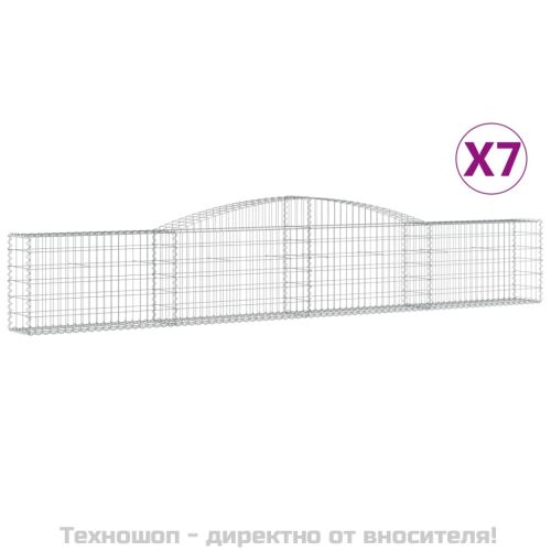 Габионни кошници арка 7 бр 400x30x60/80 см поцинковано желязо