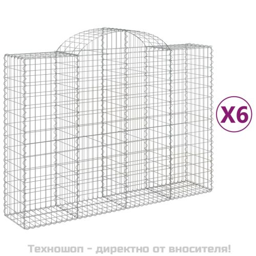 Габионни кошници арка 6 бр 200x50x140/160 см поцинковано желязо