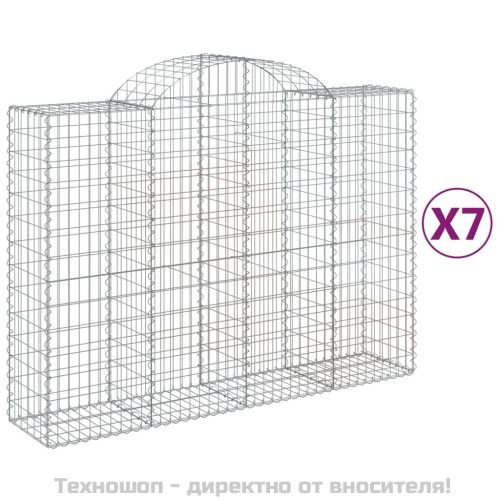 Габионни кошници арка 7 бр 200x50x140/160 см поцинковано желязо