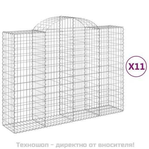 Габионни кошници арка 11 бр 200x50x140/160см поцинковано желязо