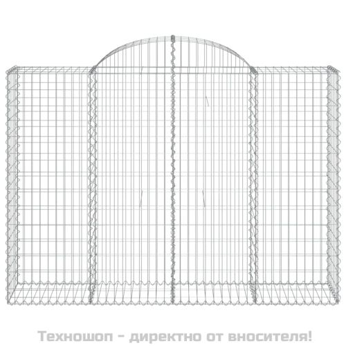 Габионни кошници арка 2 бр 200x50x140/160 см поцинковано желязо