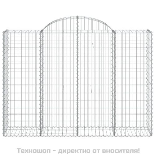 Габионни кошници арка 8 бр 200x50x140/160 см поцинковано желязо