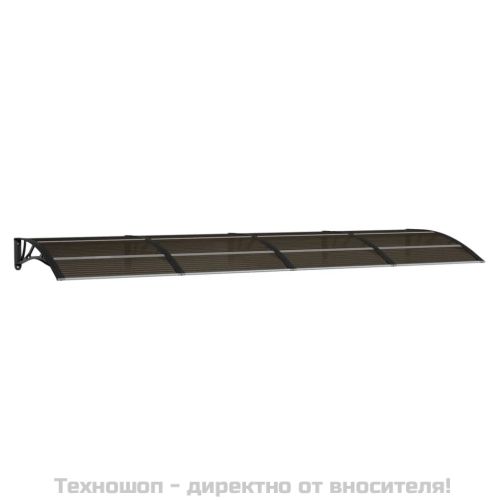 Сенник за врата, черен, 350x100 см, поликарбонат