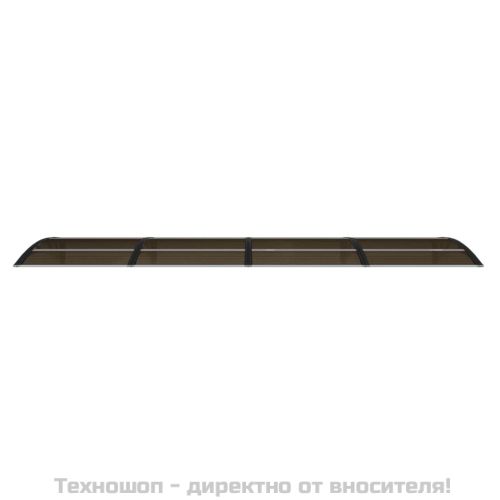 Сенник за врата, черен, 350x100 см, поликарбонат