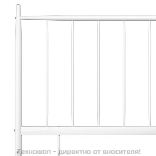 Рамка за легло, бяла, метал, 90x200 см