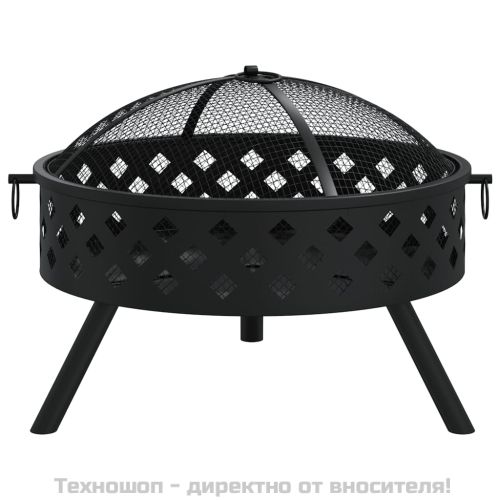 Преносимо огнище с ръжен, 58 см, XXL, стомана