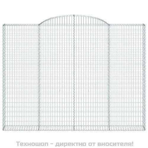 Дъговидна габионна кошница 300x30x220/240 см поцинковано желязо