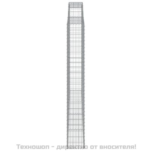 Дъговидна габионна кошница 300x30x220/240 см поцинковано желязо