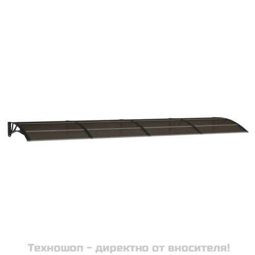 Сенник за врата, черен, 400x100 см, поликарбонат