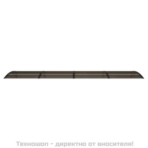 Сенник за врата, черен, 400x100 см, поликарбонат