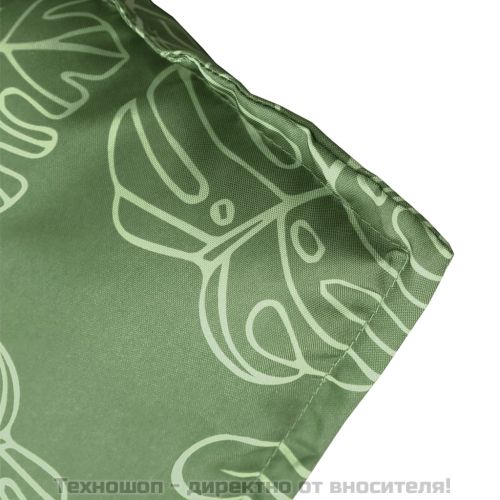 Възглавница за градинска пейка с листа 150x50x7 см оксфорд плат