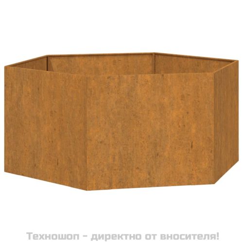 Кашпа, ръждиво, 90x90x45 см, кортенова стомана