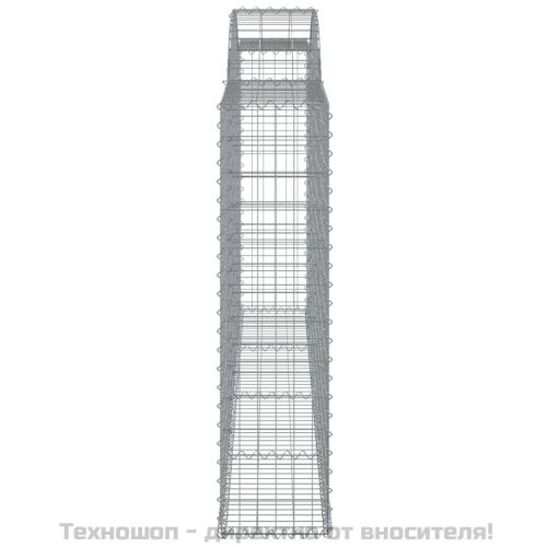 Дъговидна габионна кошница 300x30x120/140 см поцинковано желязо
