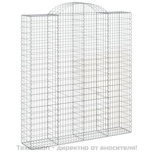 Дъговидна габионна кошница 200x50x220/240 см поцинковано желязо